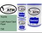 Preview: Toyota, Light Aqua Opal Pearl, 748: 500ml Lackdose + 500ml Klarlack + 250ml Härter - Set, von ATW Autoteile West.